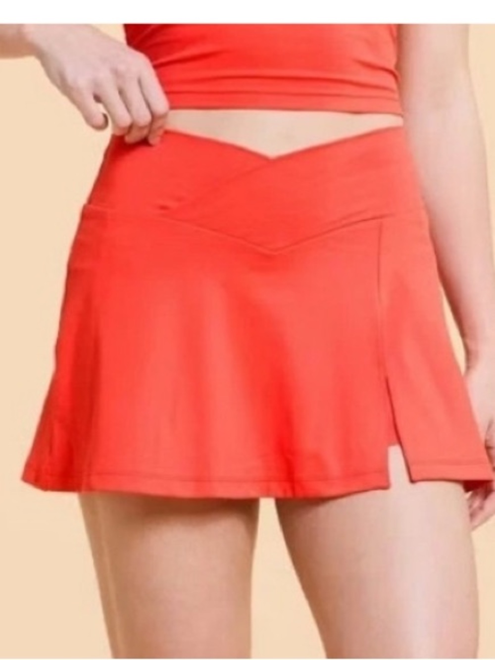 Blogilates Crisscross Slit Skort | Spicy Orange | Size Medium 🌶️